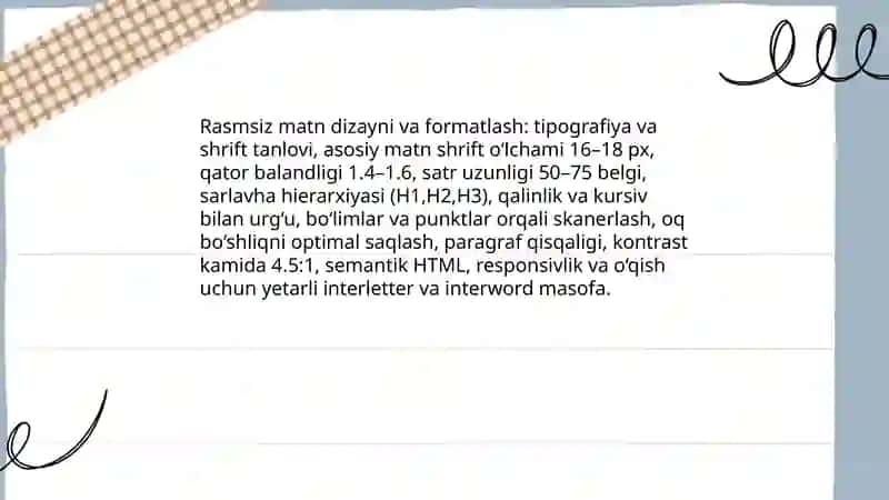 Rasmsiz matn dizayni va formatlash 3
