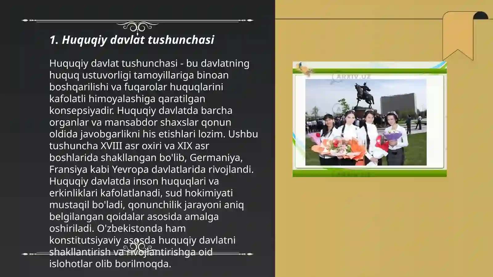 Huquqiy demokratik davlat va fuqarolik jamiyati asoslari barpo etilishi 3