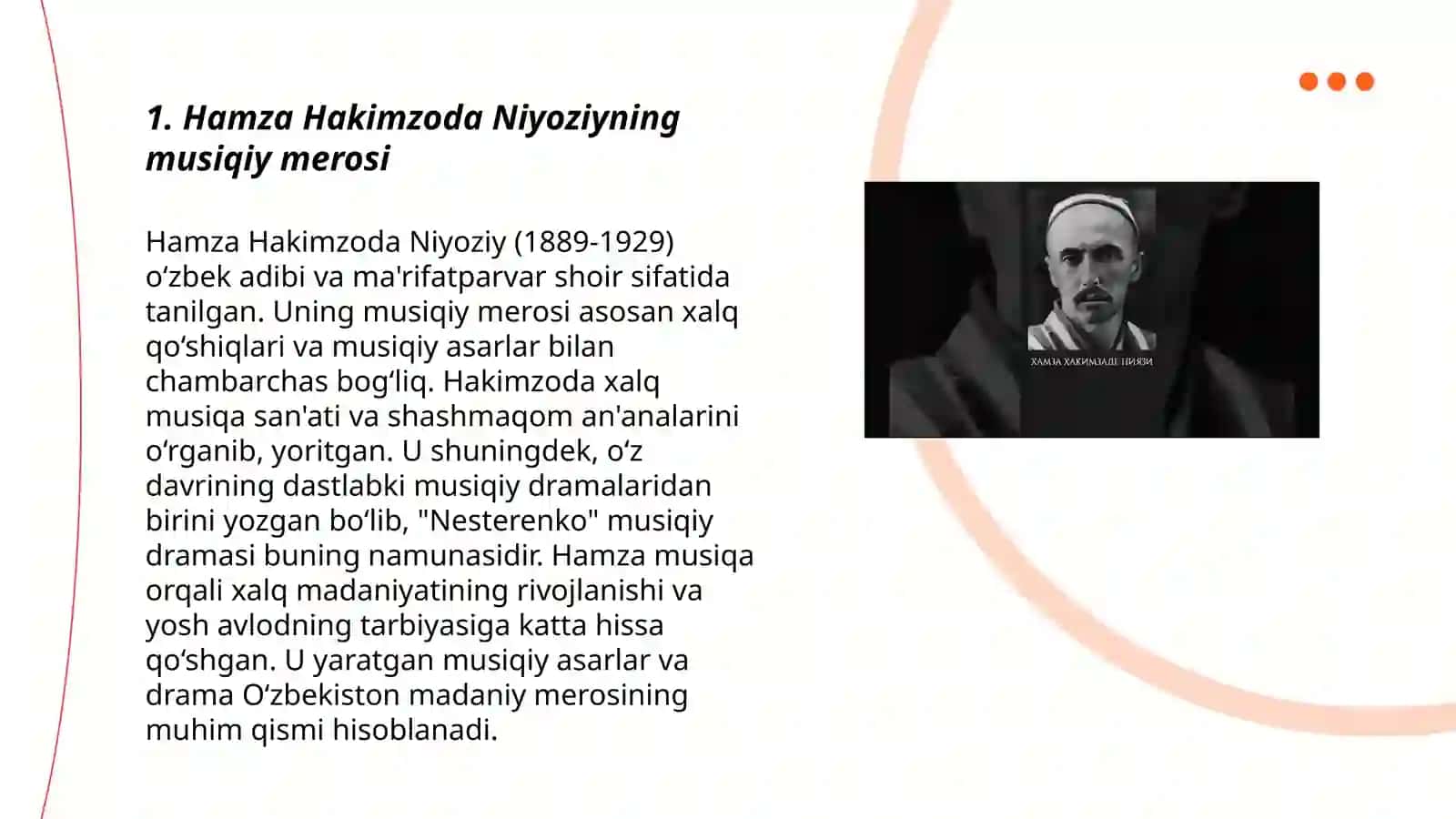 Hamza Hakimzoda Niyoziy milliy musiqaga qo'shgan hissasi 3