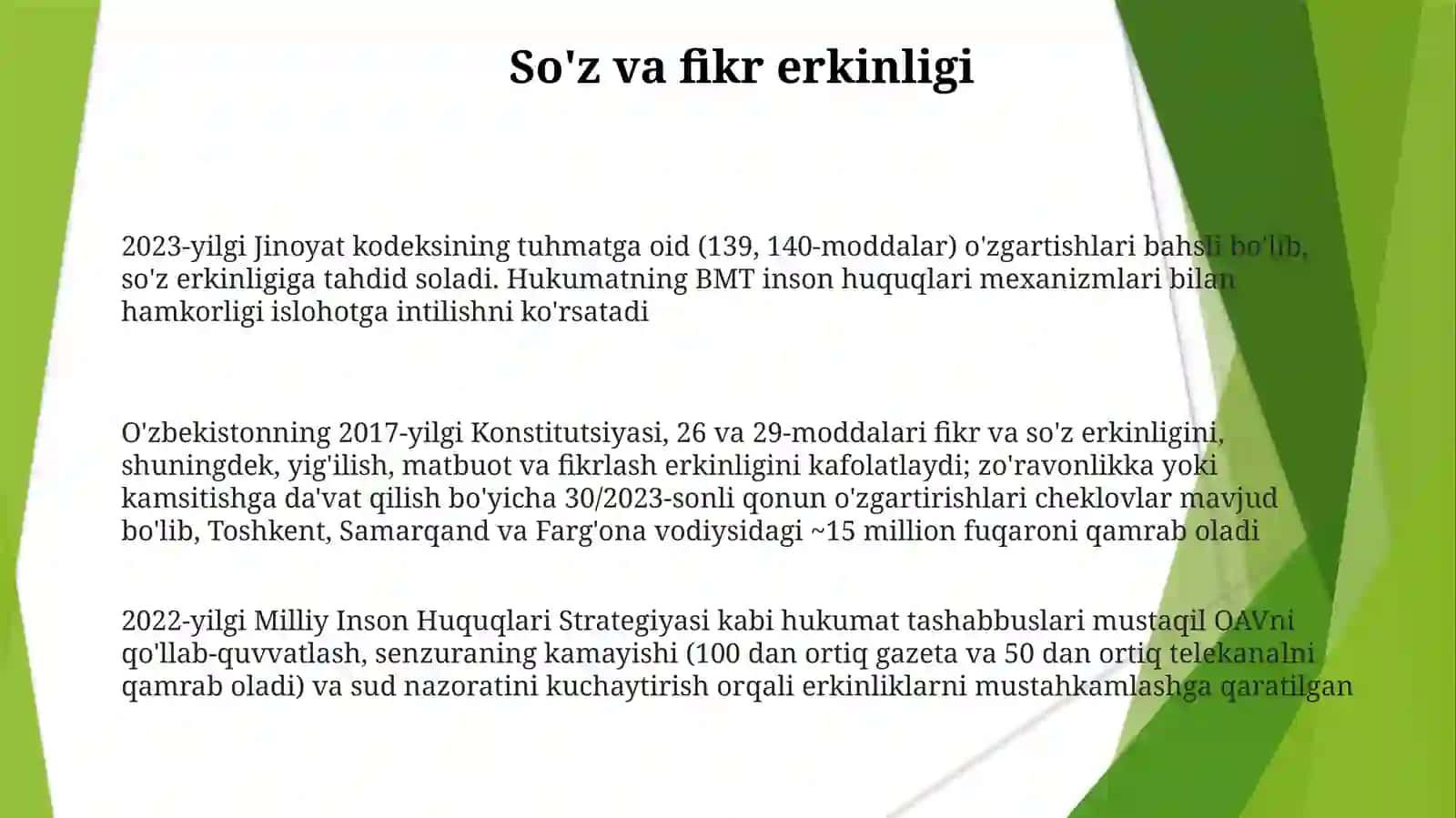 Yangi O‘zbekistonda inson haq-huquqlari va erkinliklari kafolatining yaratilishi 3