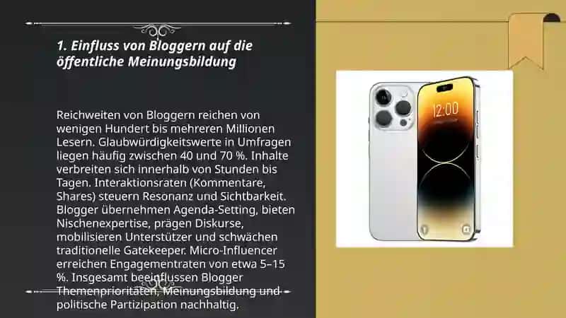 Einfluss von Bloggern auf die öffentliche Meinungsbildung 3