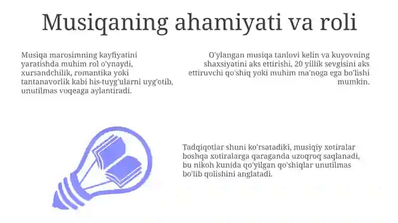 Toʻy marosim musiqaning oʻrni 3