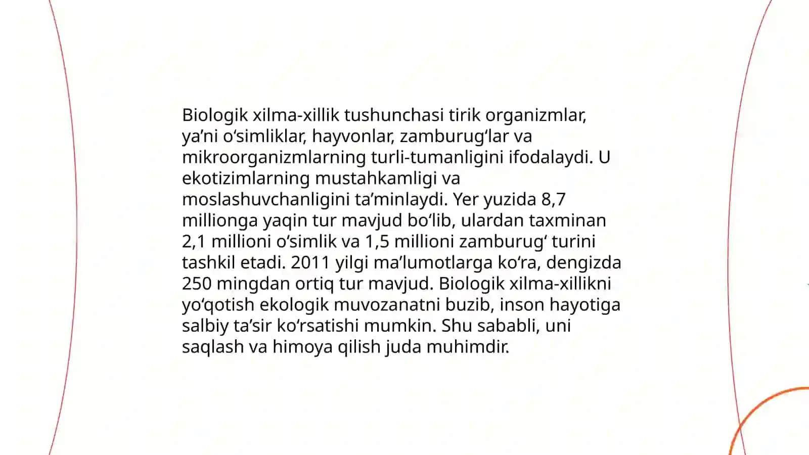Biologik xilma-xillikni muhofaza qilish muommolarini oʻrganish 3