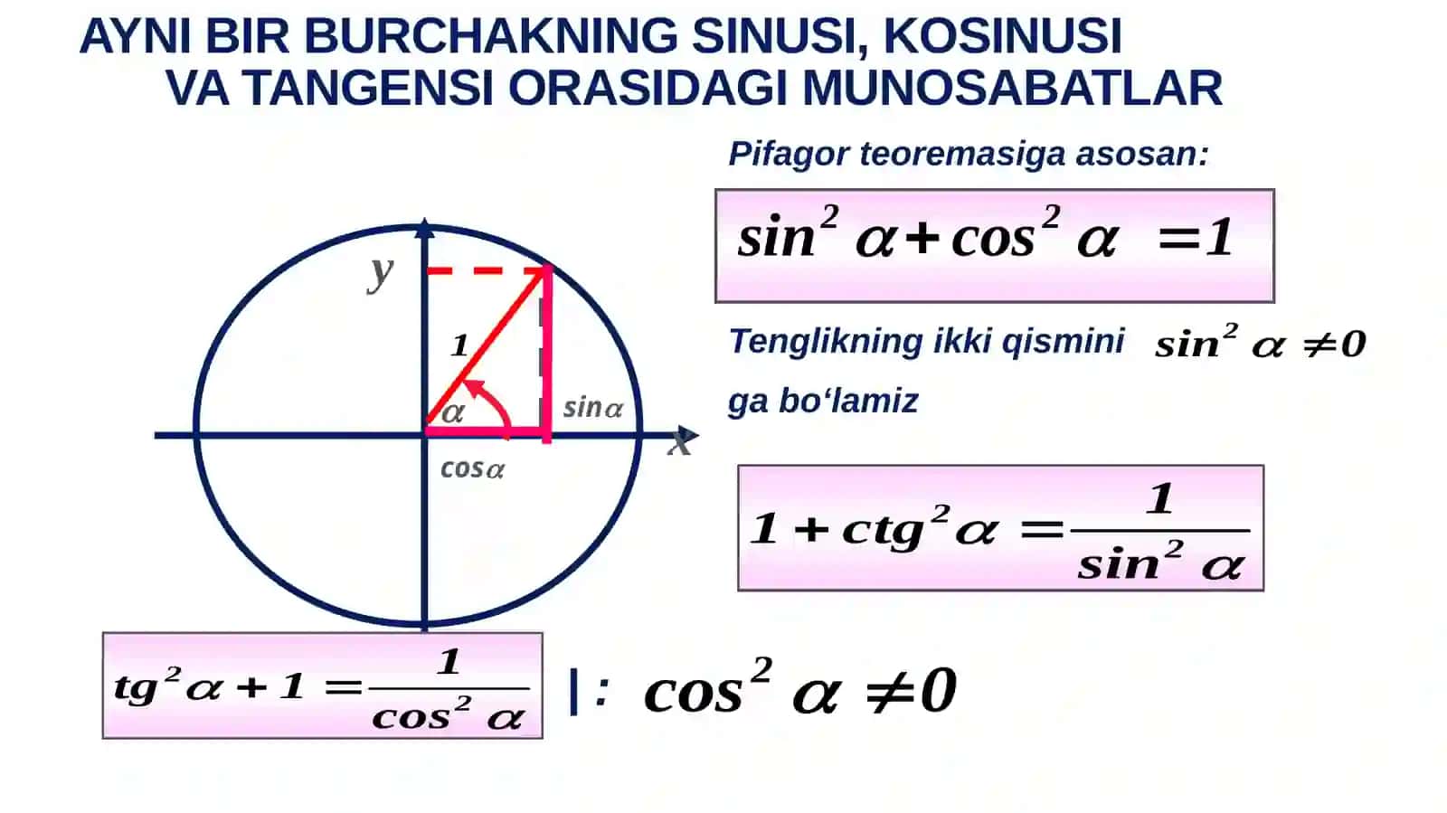 Trigonometrik formulalar 3