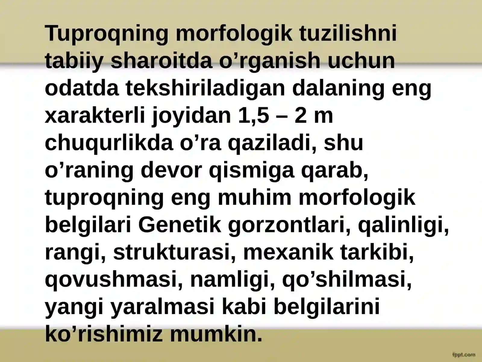 Tuproqning asosiy morfologik belgilari 3
