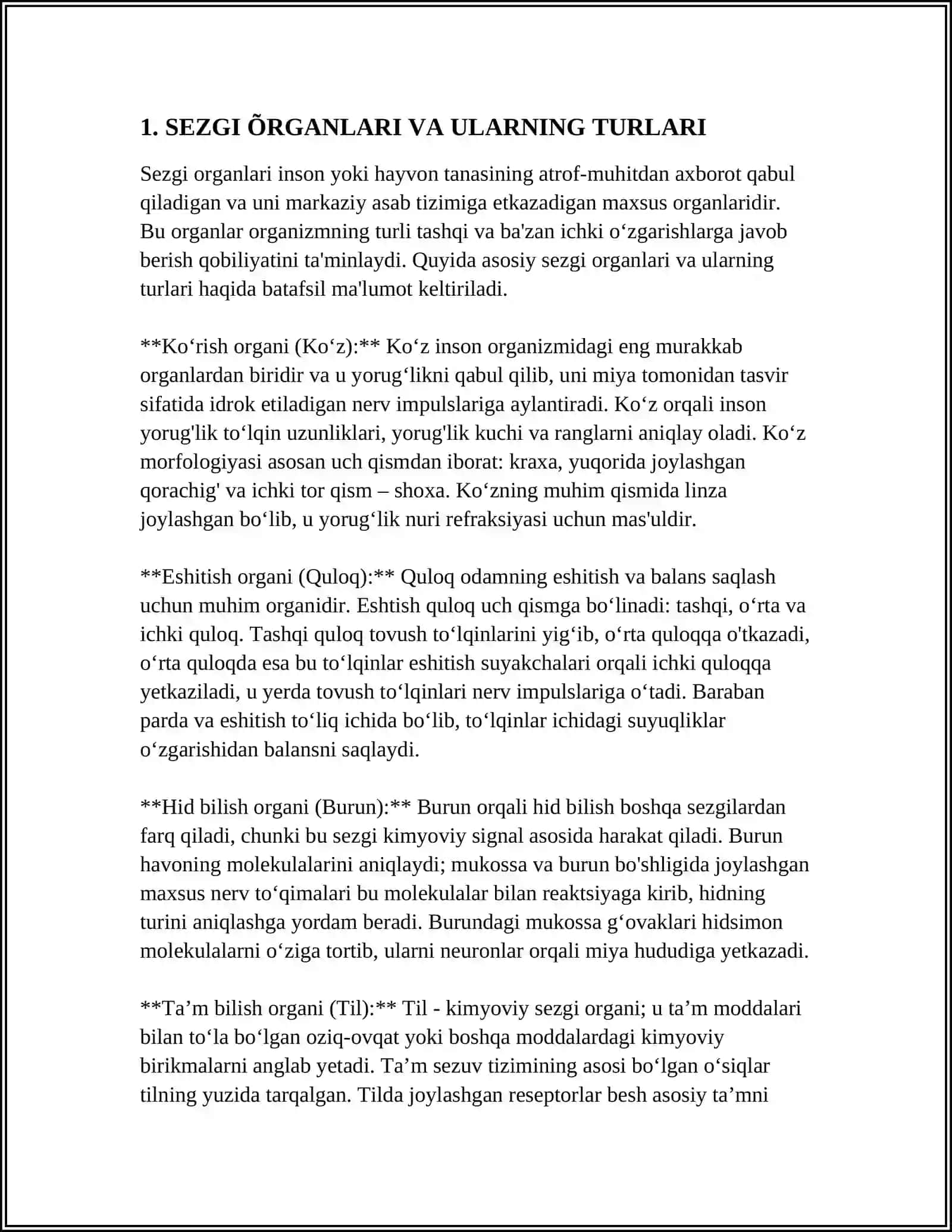SEZGI ORGANLARI VA ANALIZATORLAR. KÕRISH ANALIZATORI. KÕRISH ANALIZATORINING YOSHGA BOĞLIQ XUSUSIYATLARI 3