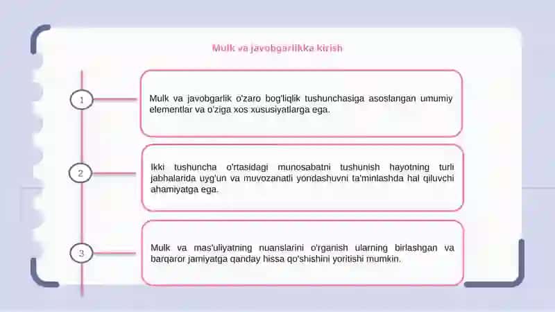 Mulk va mas'uliyat tushunchalari 3