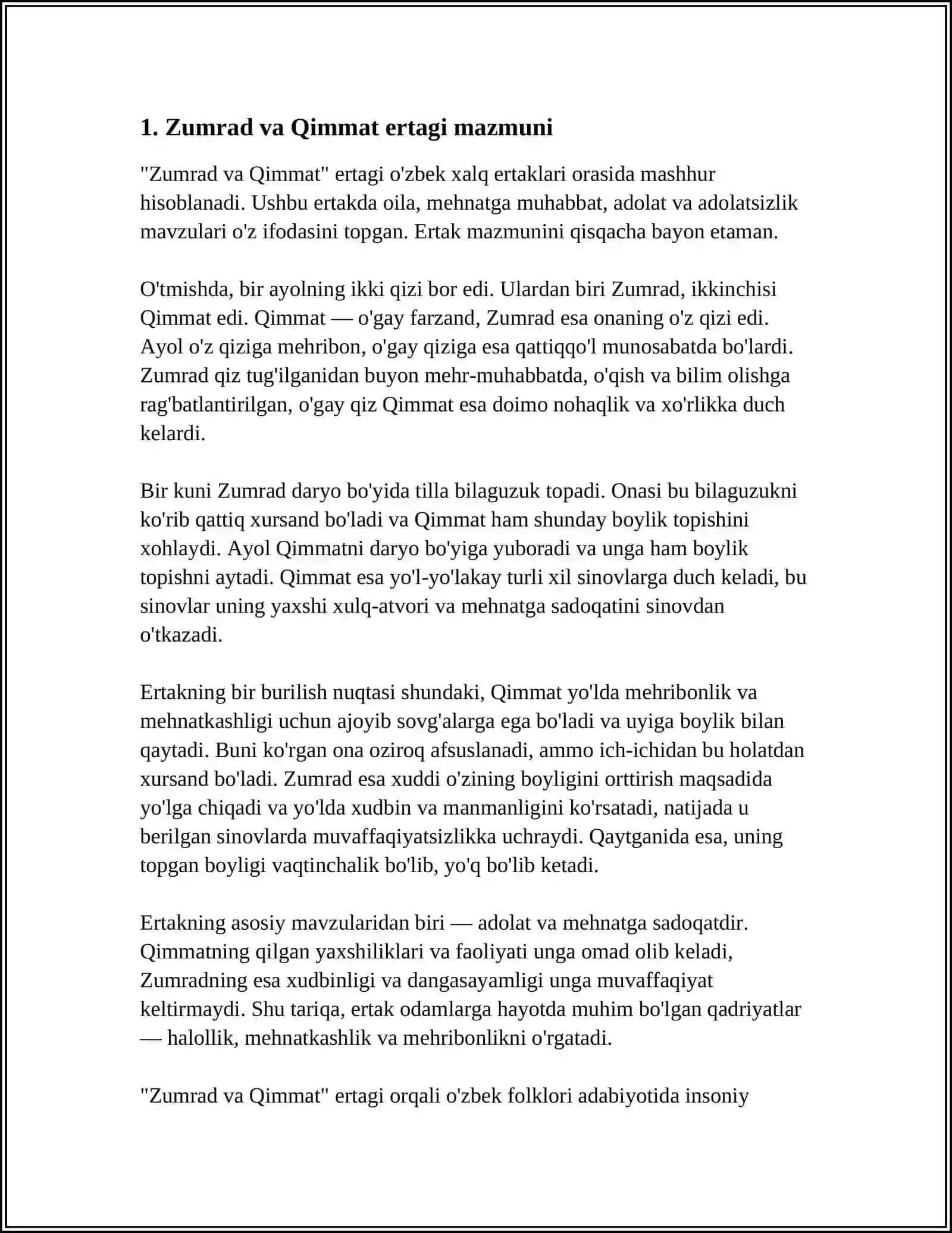 Zumrad va Qimmat 3