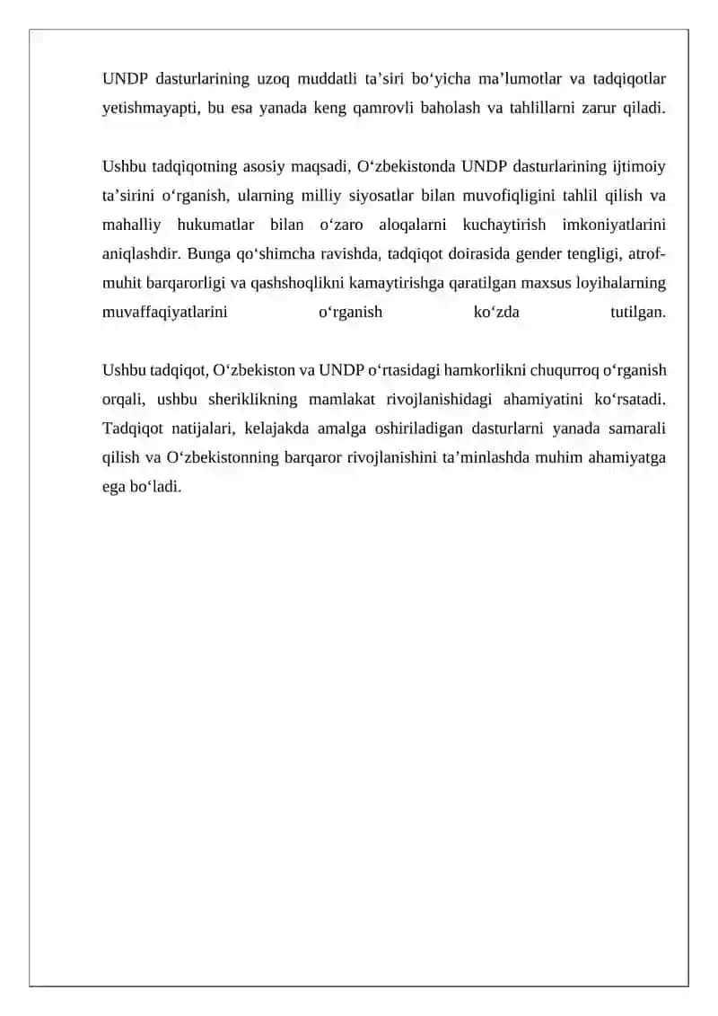 OʻZBEKISTON VA BIRLASHGAN MILLATLAR TASHKILOTI TARAQQIYOT DASTURINING BIRLASHISHI 3