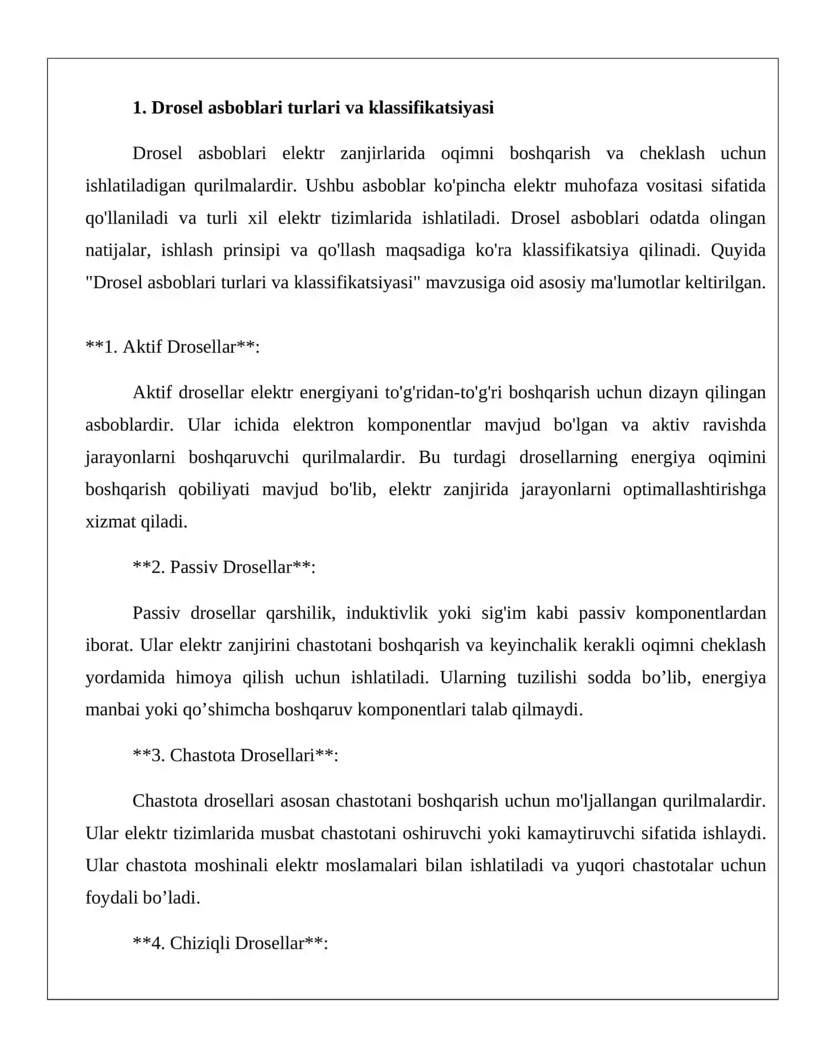 DROSSEL ASBOBLARI 3