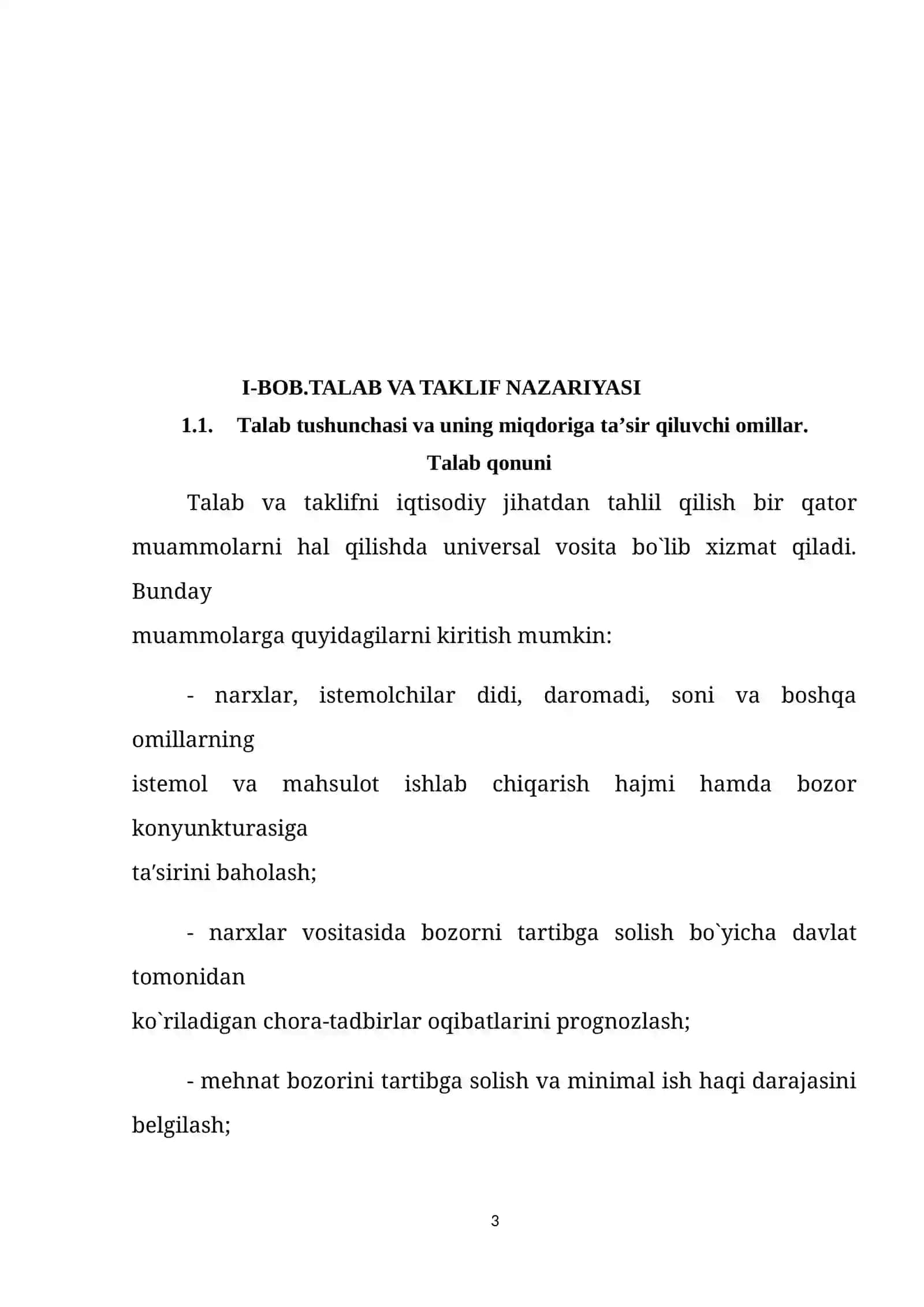 TALAB VA TAKLIF QONUNIGA KO’RA NARX BELGILASH USULLARI 3