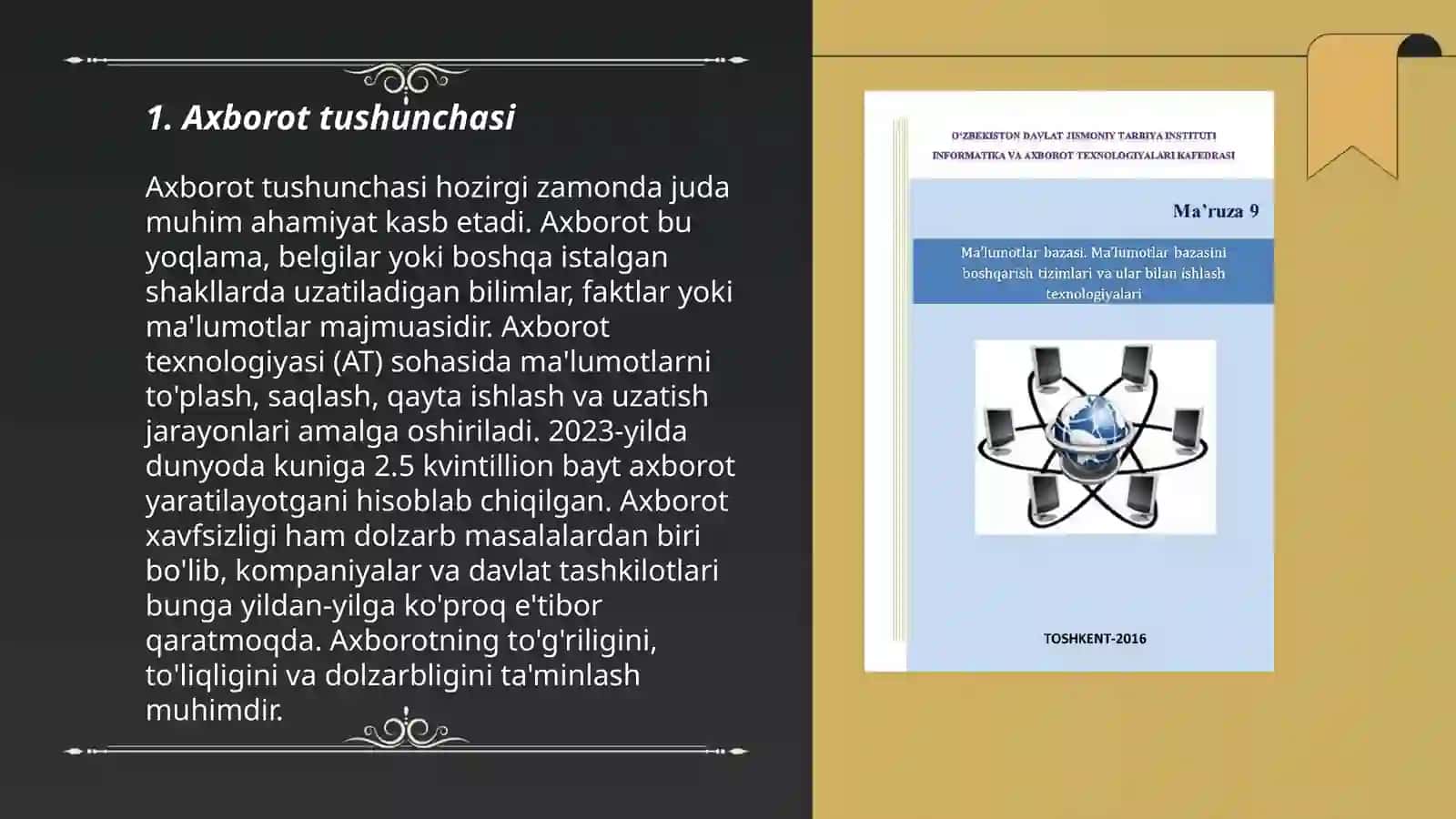Axborot, signallar va ma'lumotlar tushunchasi 3