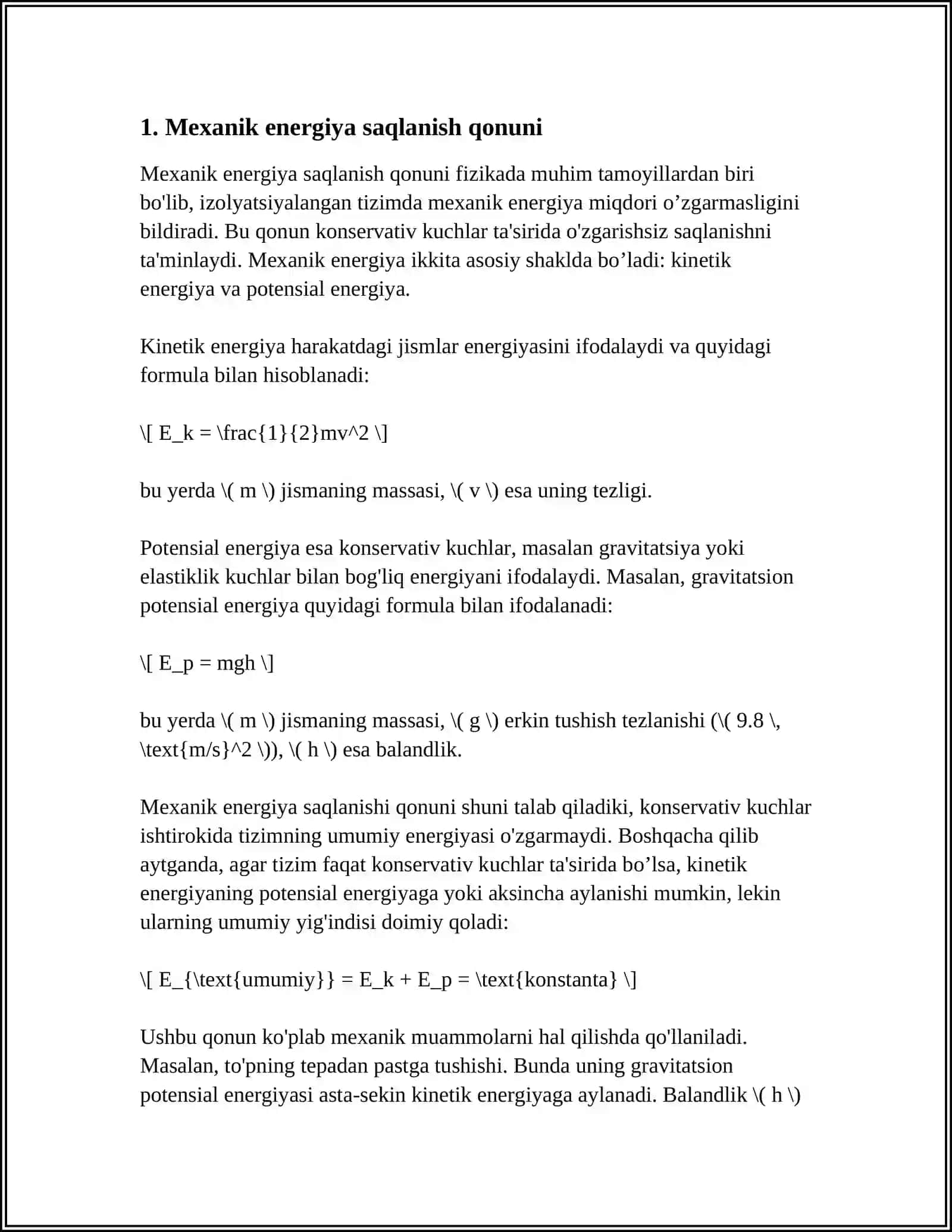 QON AYLANISH SISTEMASINING FIZIK ASOSLARI 3