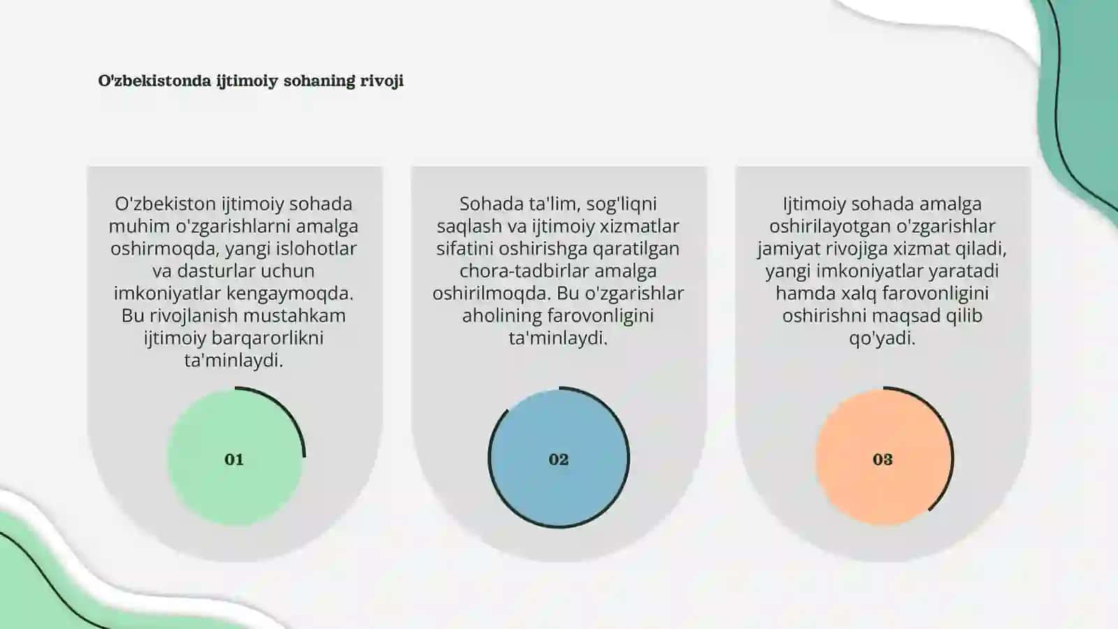 Ijtimoiy sohaning rivoji 3