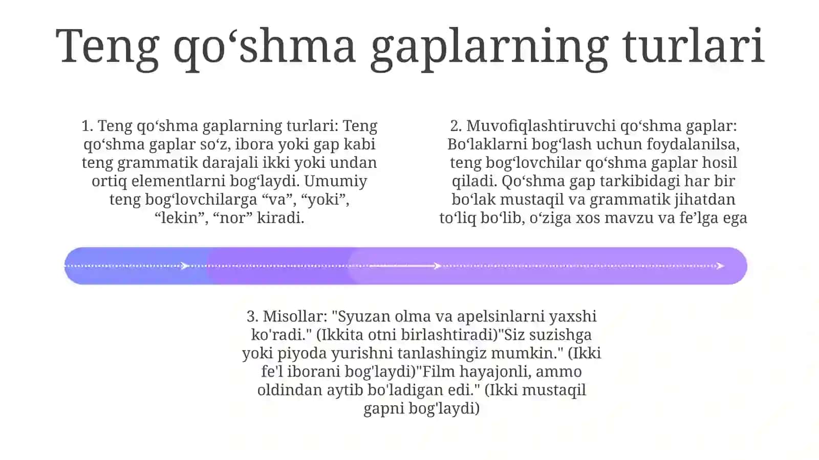 BogʻLangan QoʻShma Gapni Tashkil Etishda TengBoʻGʻLovchilarningRoʻLi 3