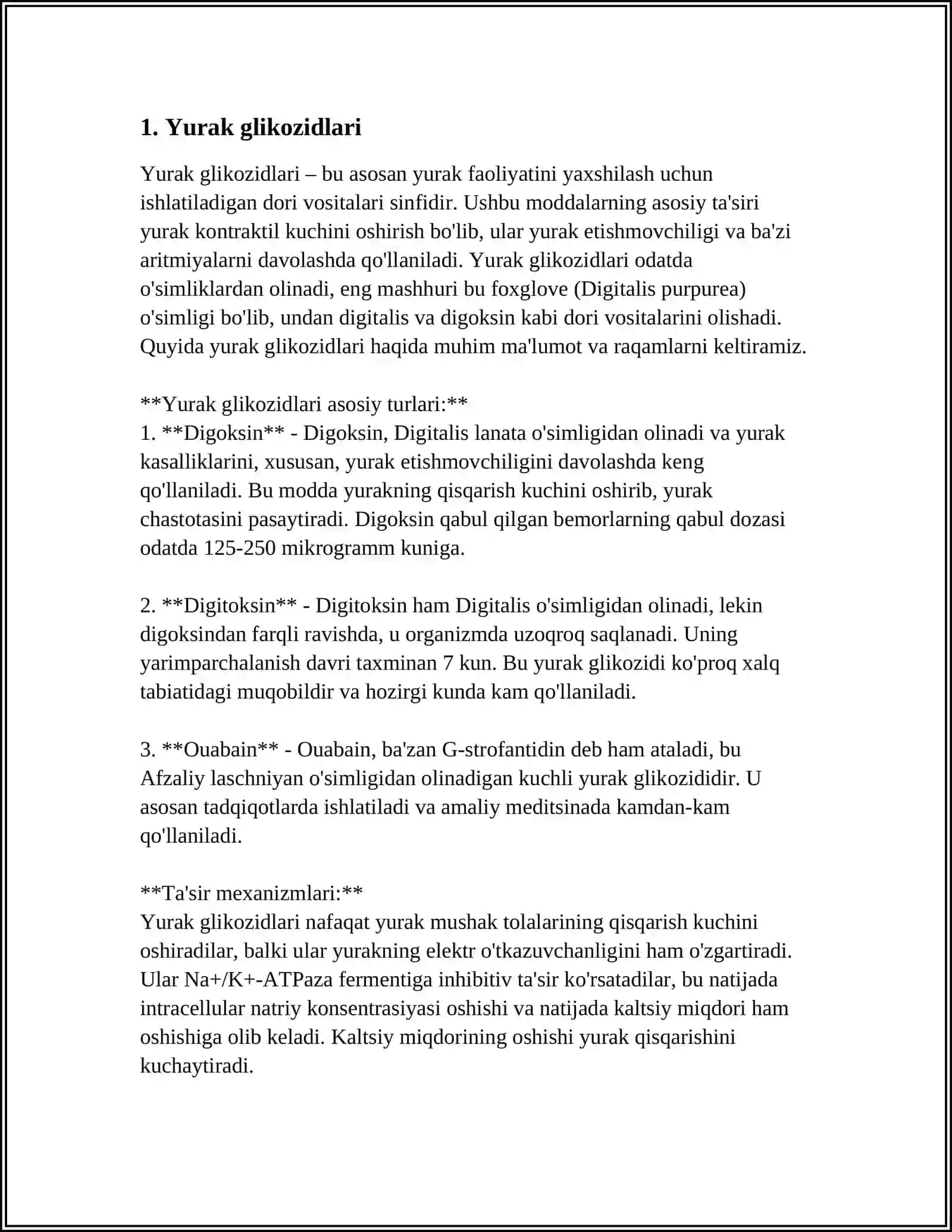 Yurak glikozidlari 3