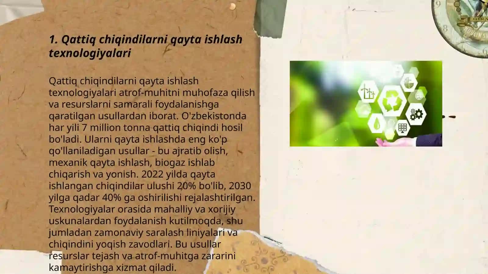 Qattiq chiqindilarni qayta ishlash texnologiyalari 3