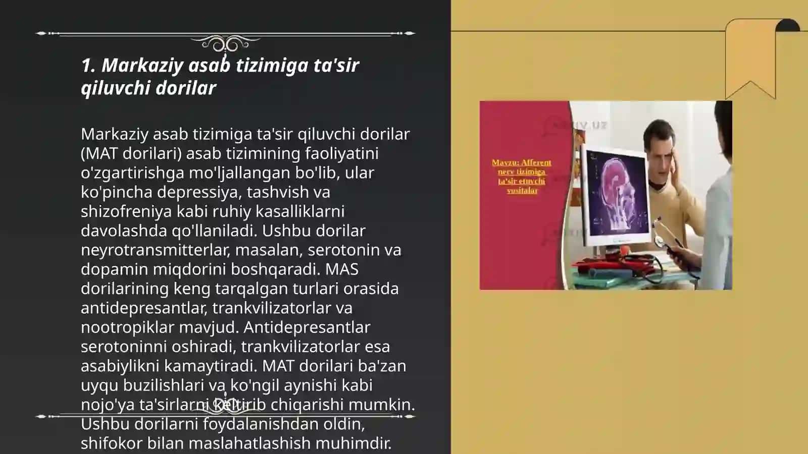 Markaziy asab tizimiga tа'sir qiluvchi dorilar 3