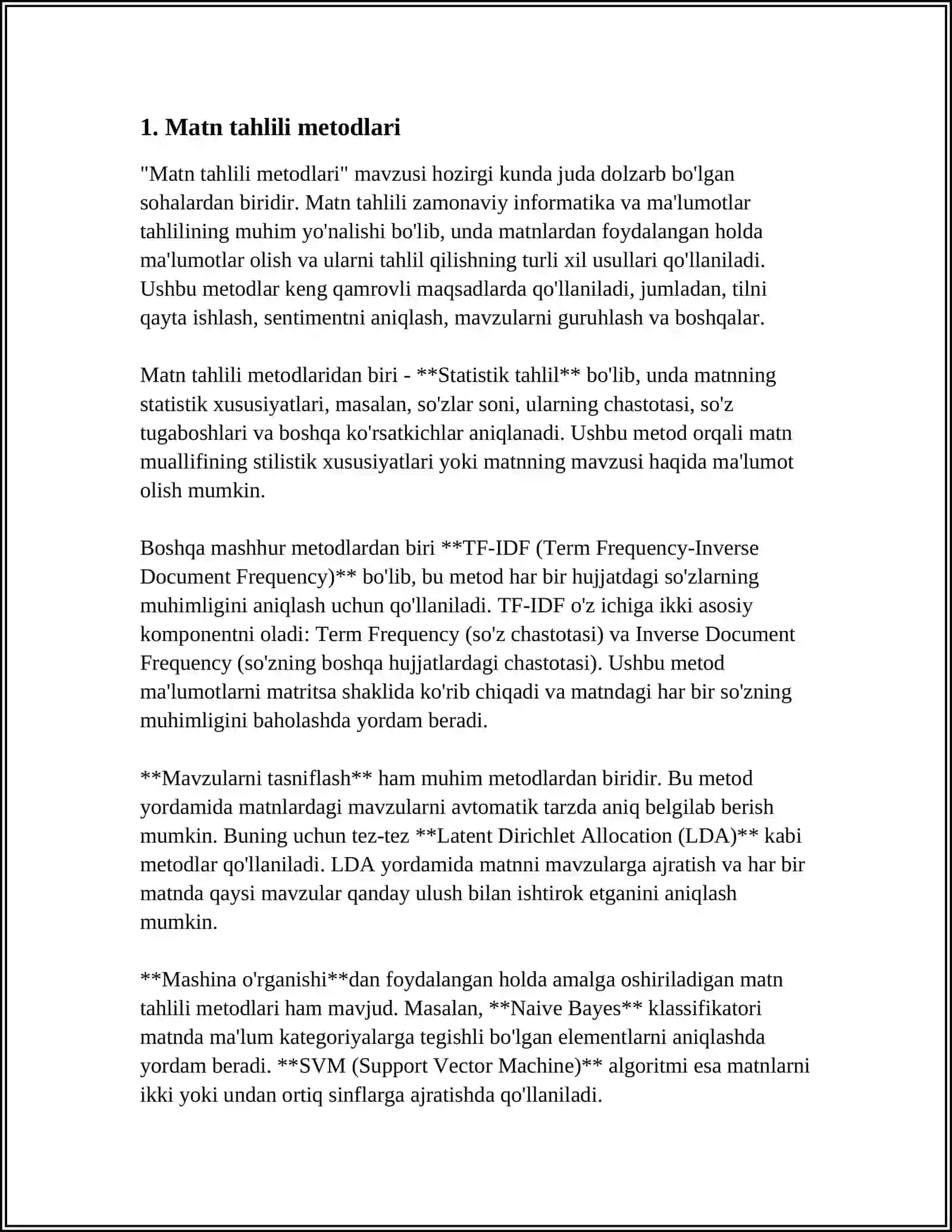 O‘QILGAN MATN REJASINI TUZISHGA TAYYORLANISH VA TEJA TUZISH 3