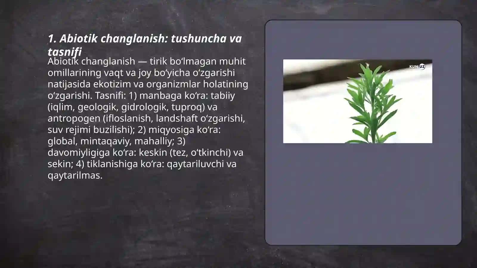 Abiotik changlanish 3