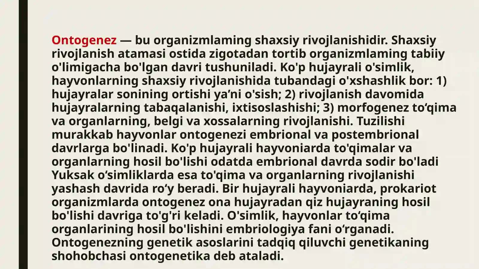 Ontogenezni o'rganishda qo'llanadigan genetik metodlar. Yevgenetika fani.Odam xulq-atvorining genetik asoslari 3