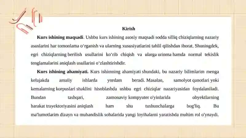 Soddasilliqchiziqlarvaulargao‘tkazilganurinma. Normaltekislik 3