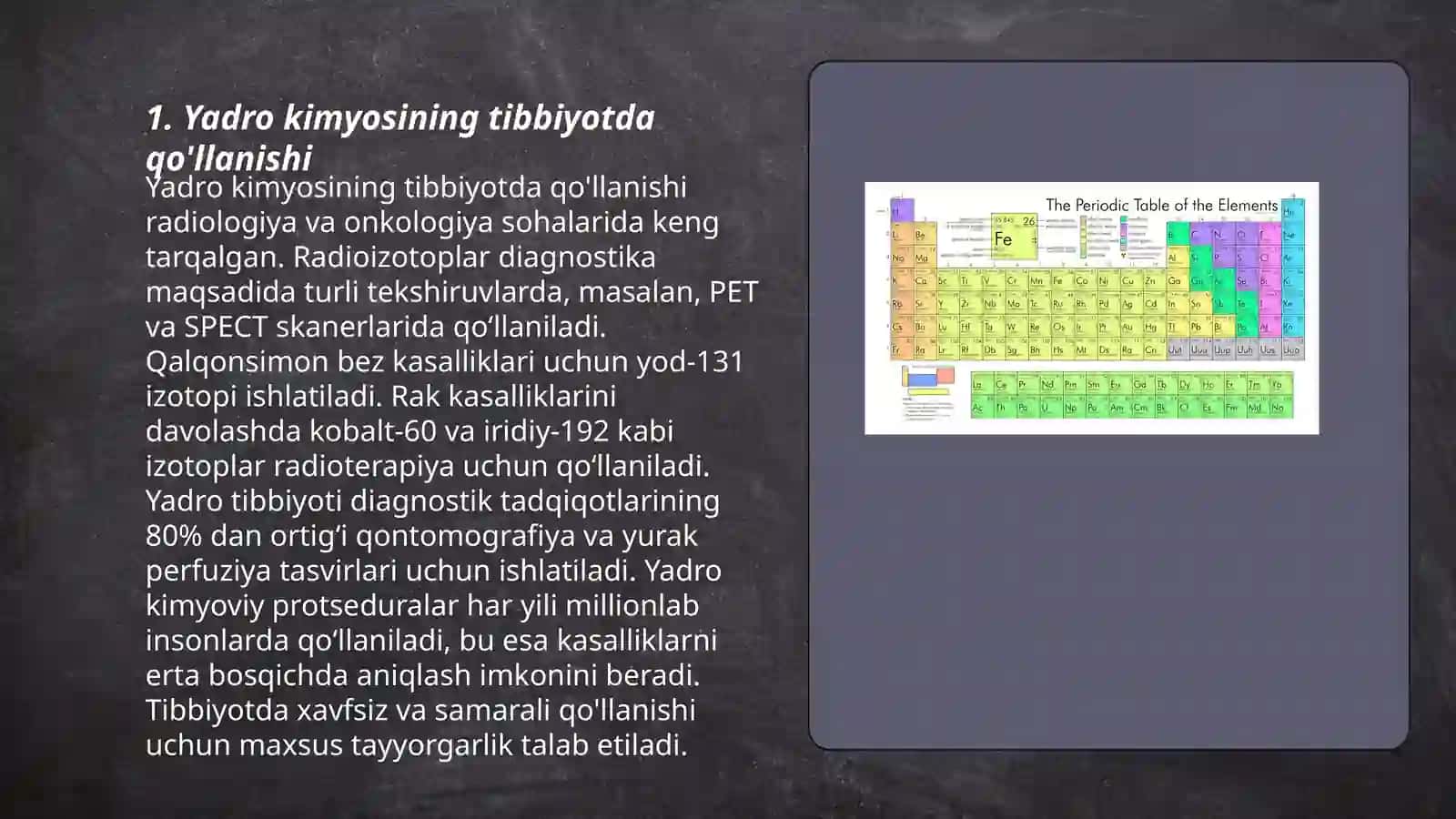 Yadro kimyosining tibbiyotdagi õrni 3