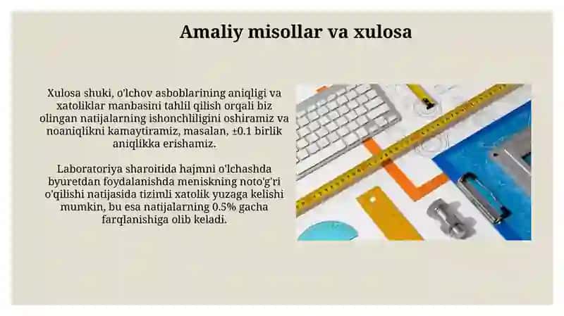 O'lchov xatoliklari: manbalari va klassifikatsiyasi 3