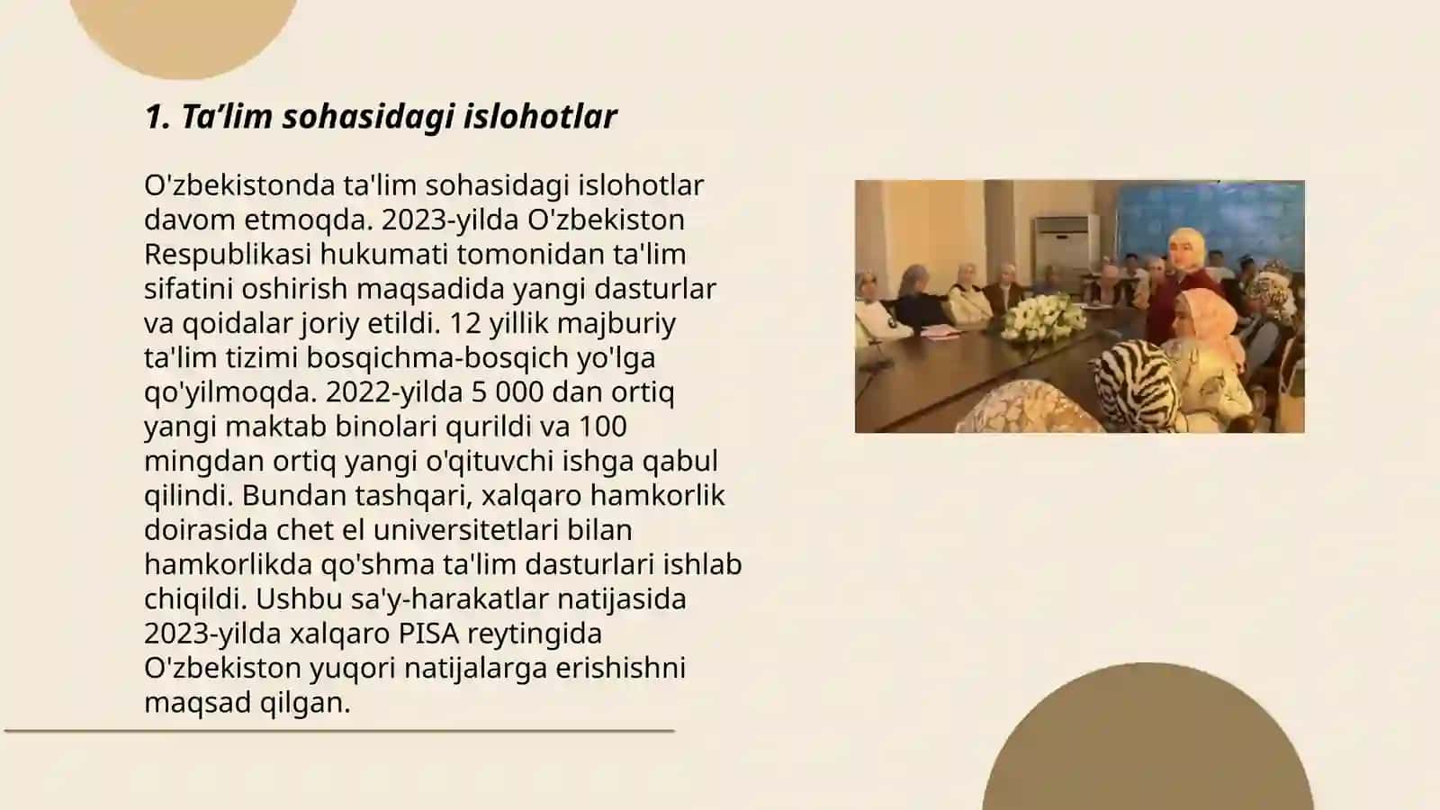 Ta’lim sohasidagi islohotlar 3