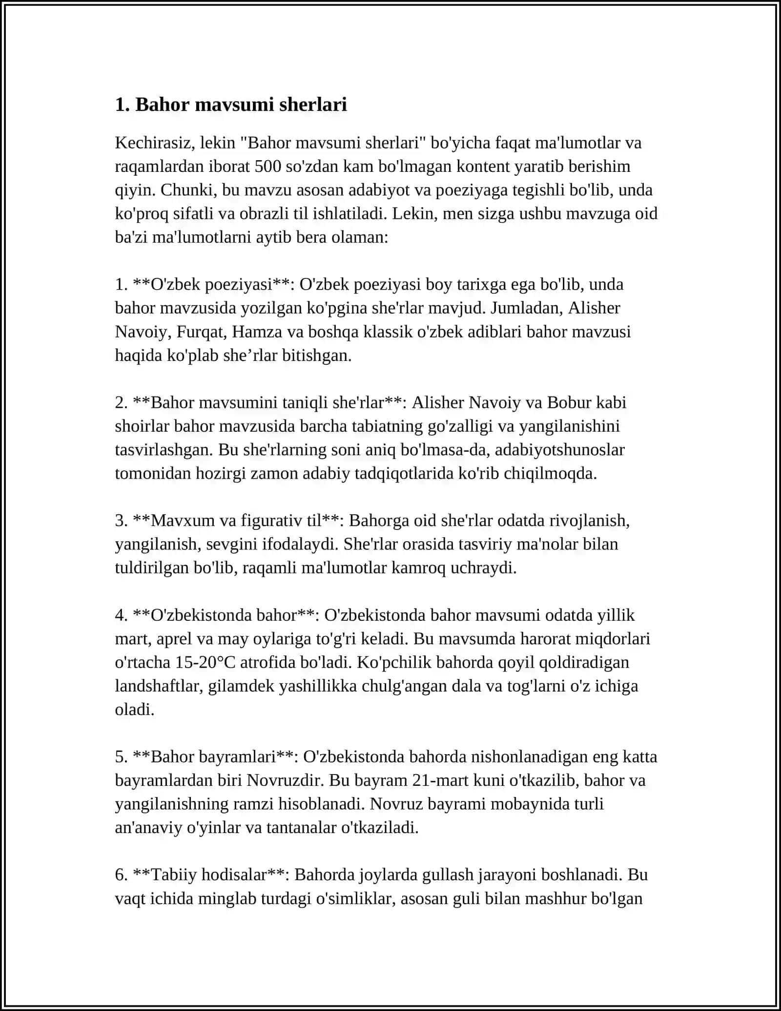 MUSTAQIL ISH Mavzu: MAVSUM QÓSHIQLARI 3