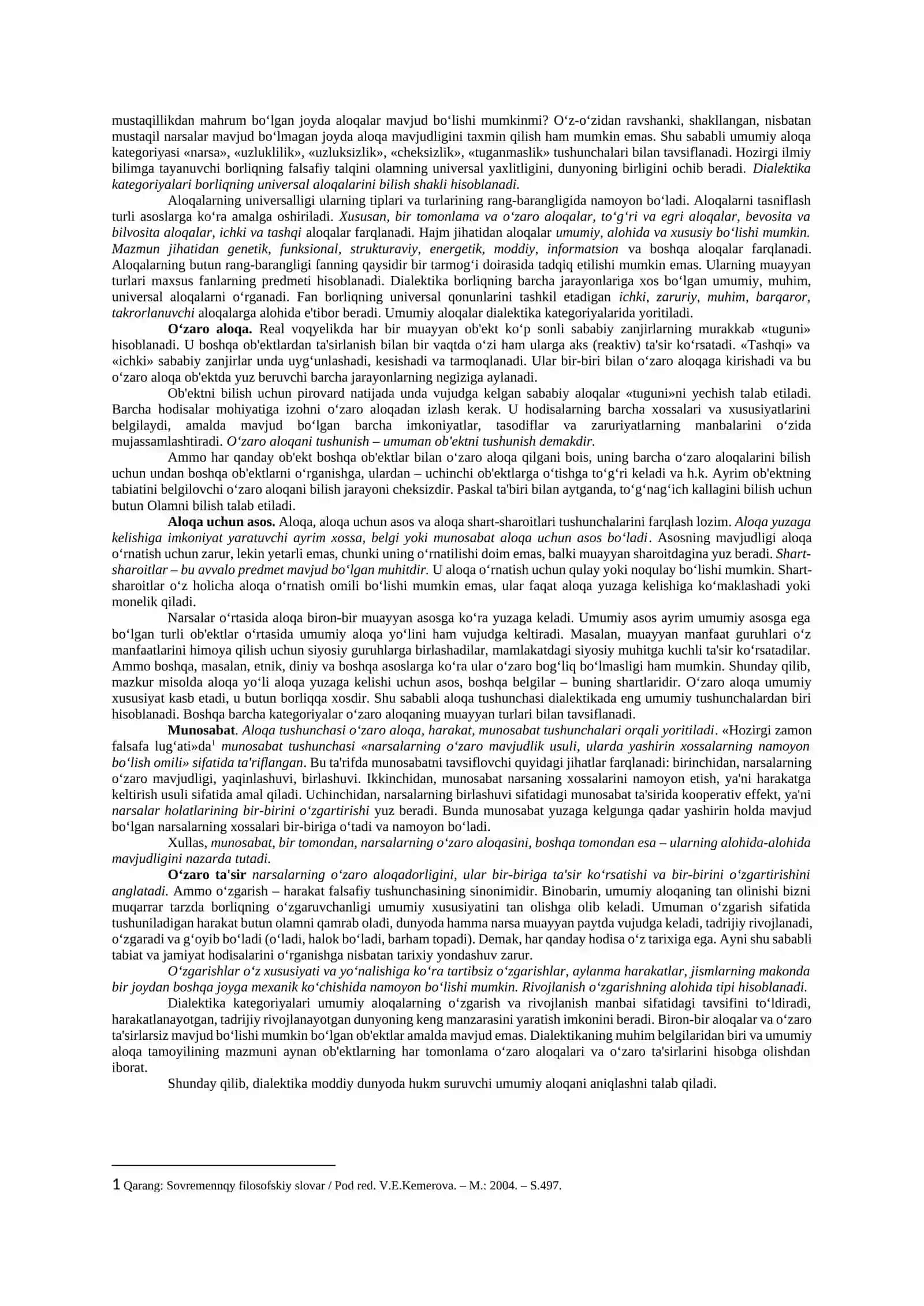 Rivojlanish falsafasi (Dialektika)  Dialektikaning tarixiy shakllari va xususiyatlari. 3