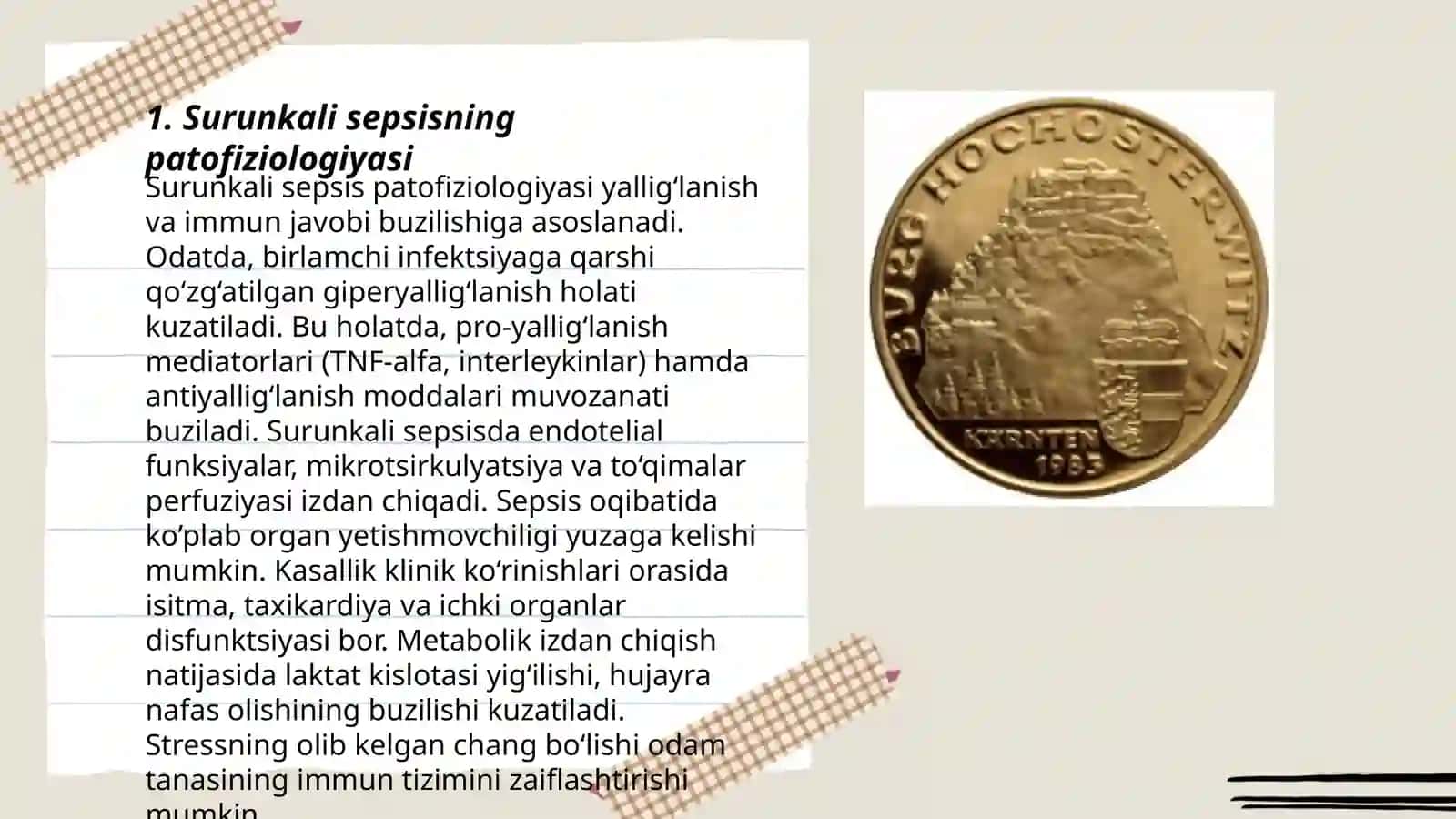 Surunkali sepsis va oits.Boʻgʻim va suyak silini davolash xirurgik usullar 3