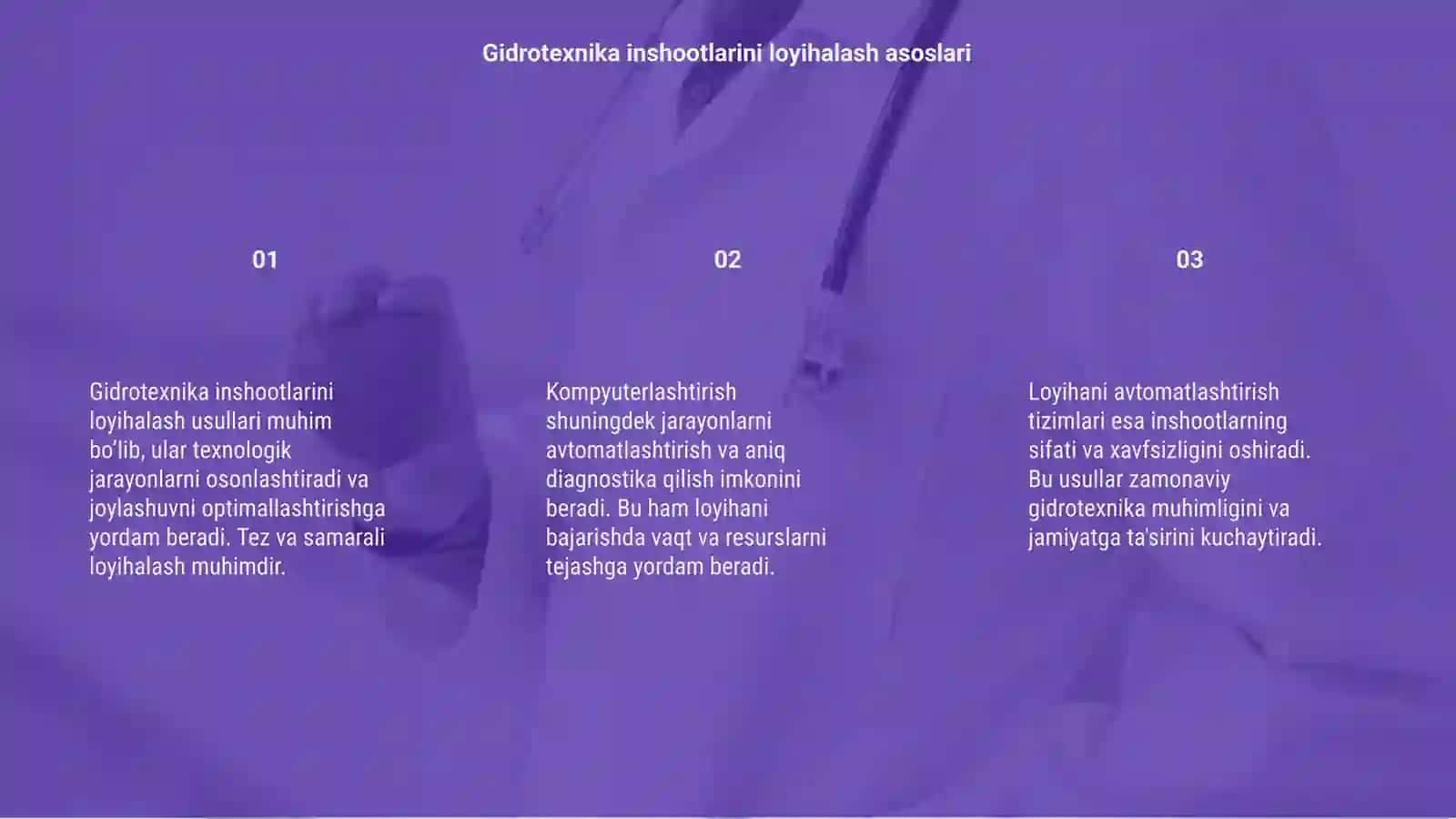 Gidrotexnika inshootlarini loyihalash usullari 3