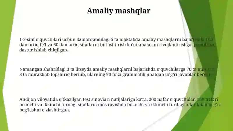 1,2 Turlanishdagi sifatlarning 1,2 turdagi otlar bilan moslashishi 3