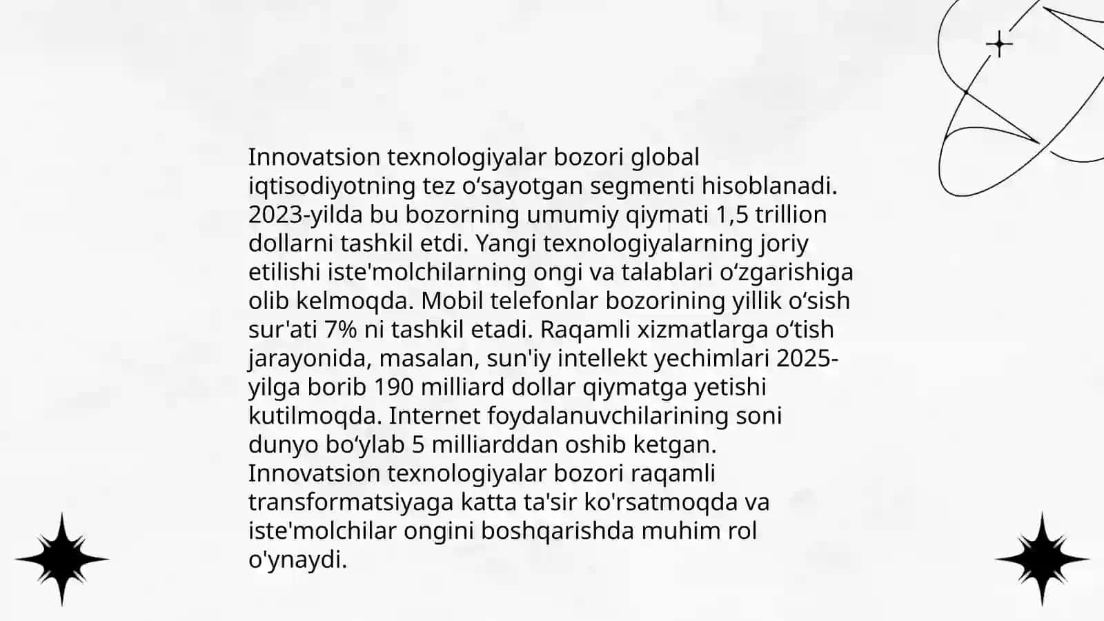 Innovatsion texnologiyalar bozorida iste’molchilar ongini shakllantirish 3