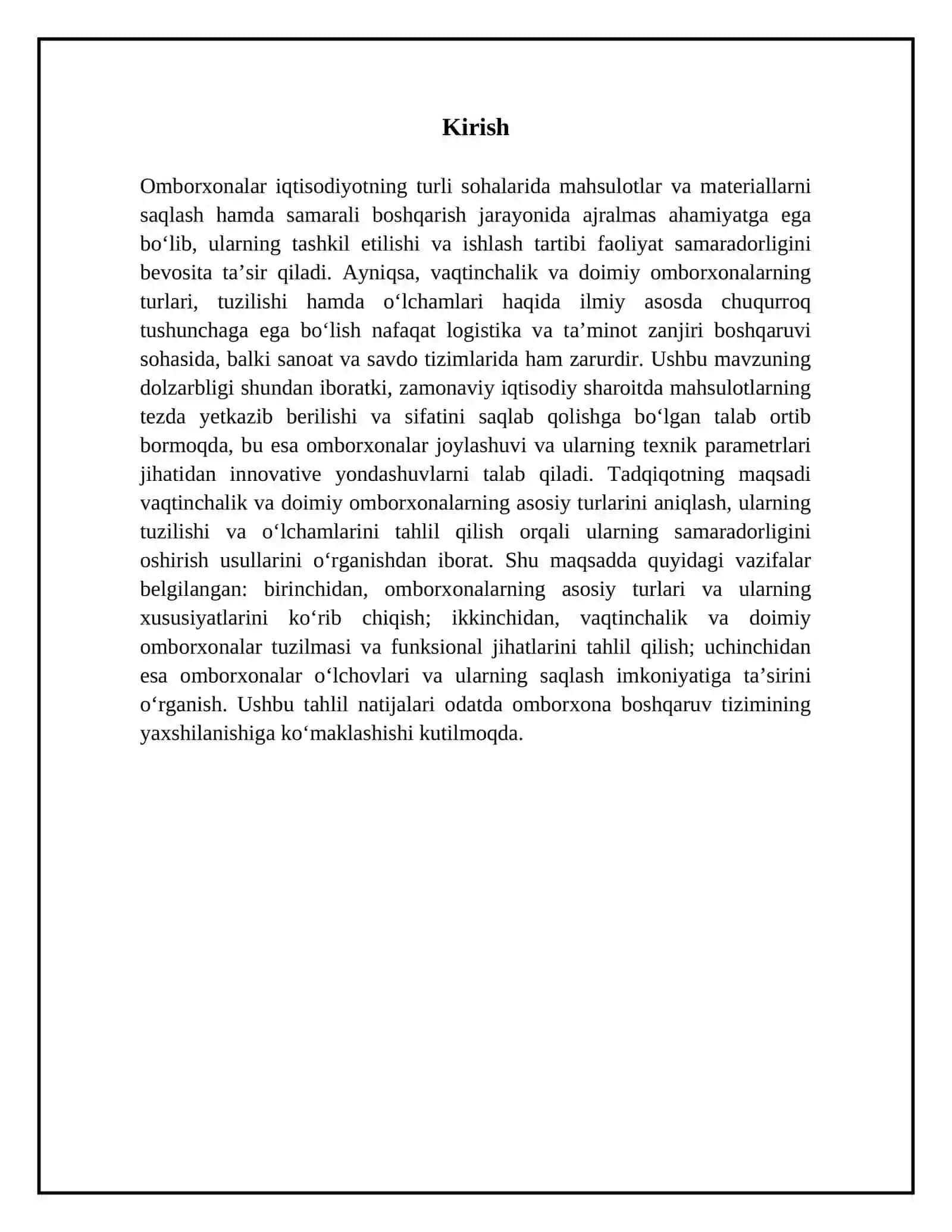 Vaqtinchalik va doimiy omborxonalarni turlari, tuzilishi va o‘lchamlari 3