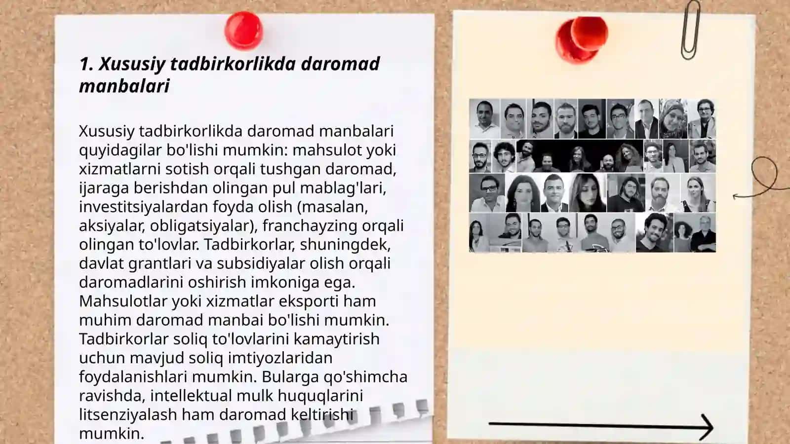 Xususiy tadbirkorliklarning daromad tahlili 3