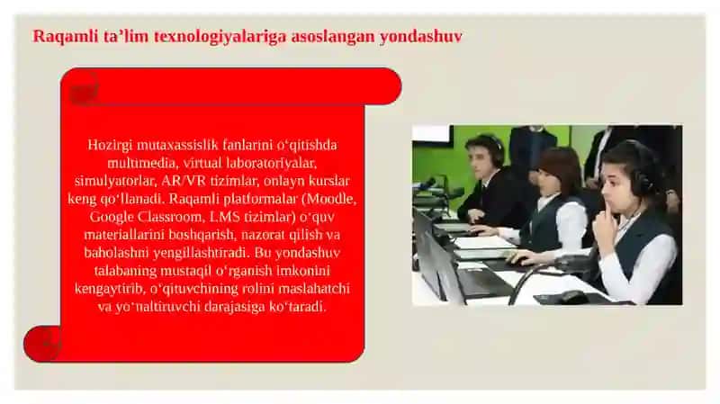 Mutaxassislik fanlarini o’qitish texnologiyasida zamonaviy yondashuvlar 3