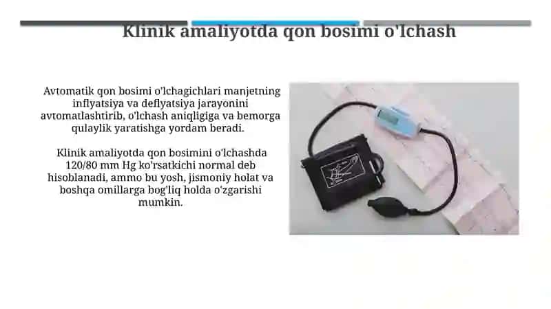 Arterial bosimni aniqlashning fizik asoslari.Puls toʻlqini 3