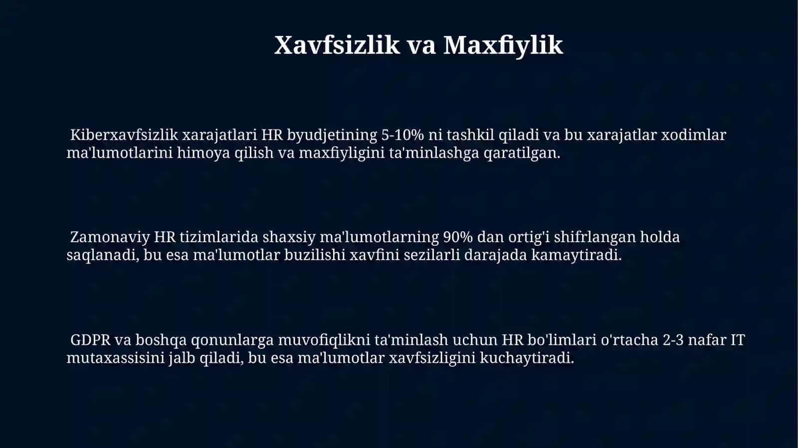Inson resurslarini boshqarish xizmatlari faoliyatining zamonaviy tendentsiyalari 3
