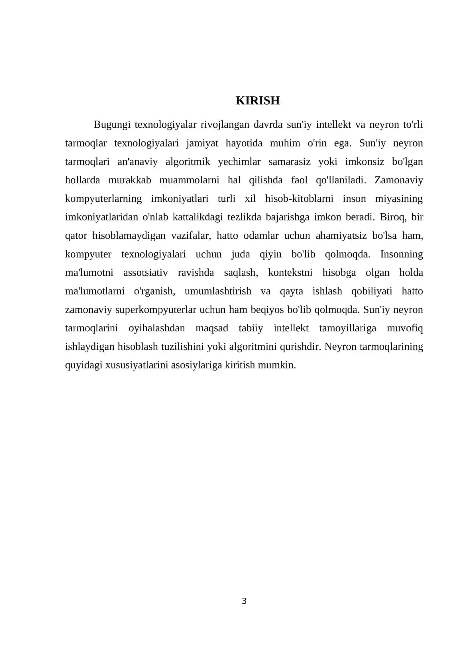 SUN’IY INTELLEKT VA NEYRON TARMOQLARI 3