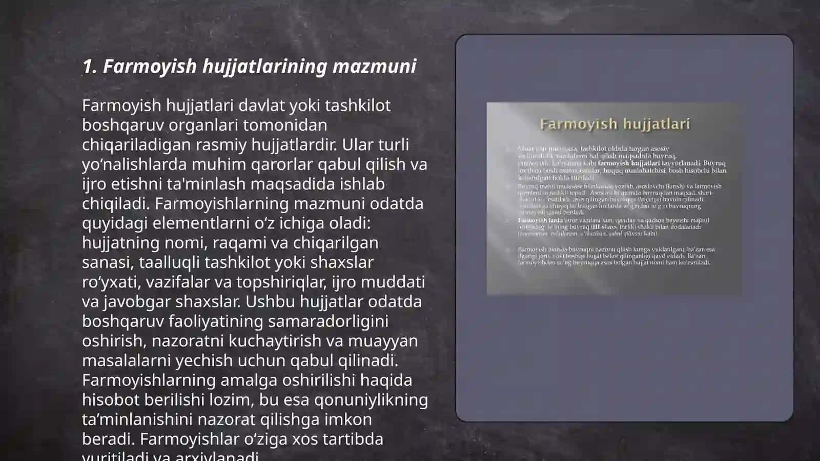 Farmoyish hujjatlari 3