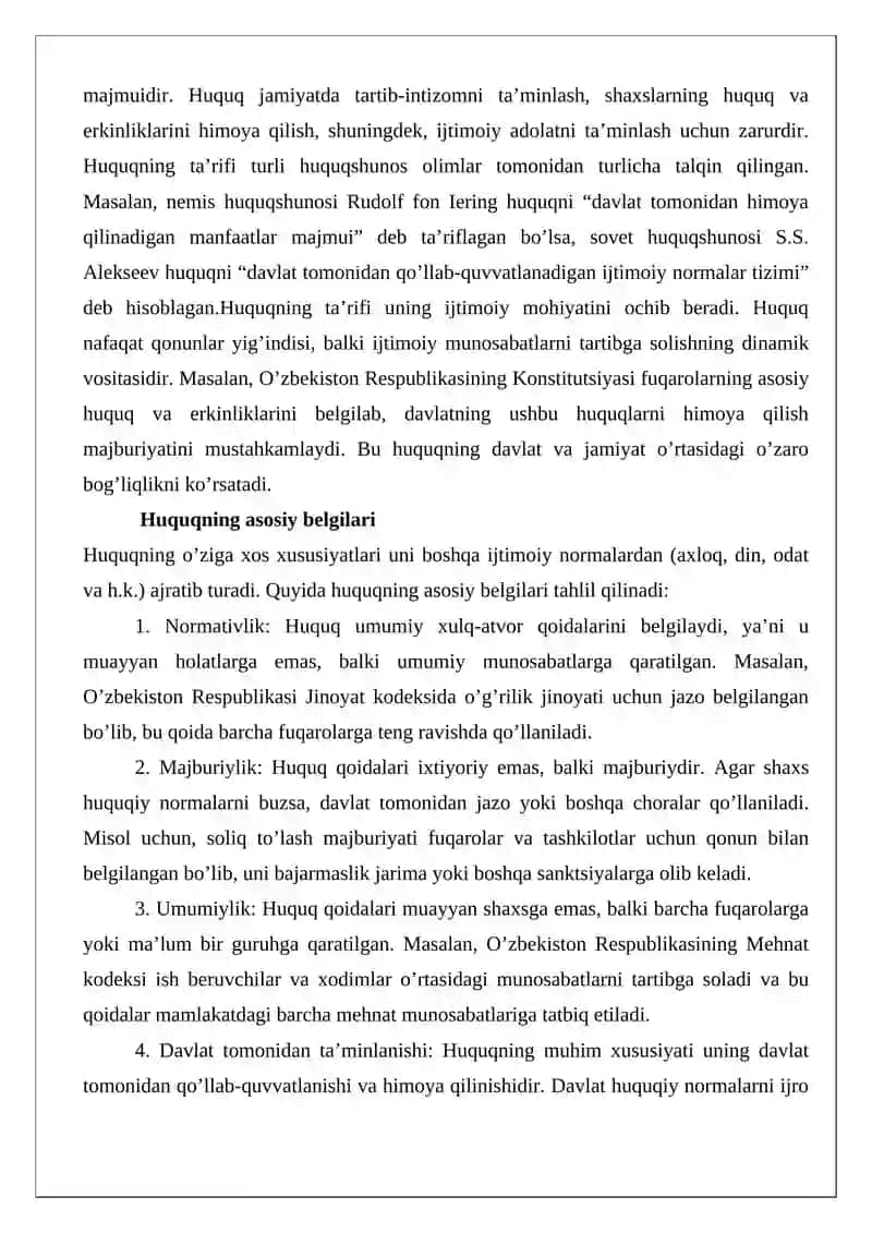 Huquq - ijtimoiy munosabatlarni normativ tartibga solishning turi sifatida 3