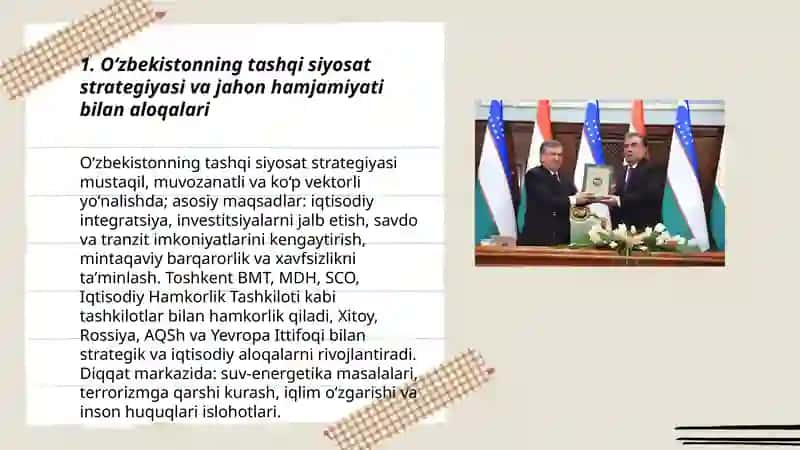 Oʻzbekiston va jahon hamjamiyati 3