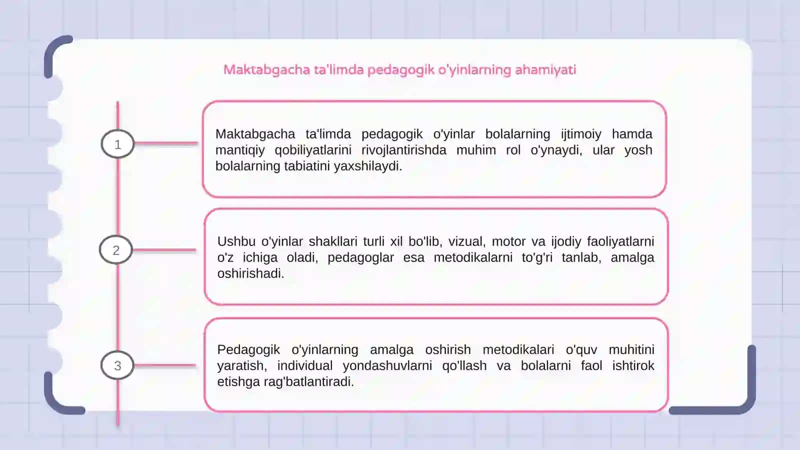 Maktabgacha ta'limda pedagogik o'yinlarning shakllari va amalga oshirish metodikalari 3