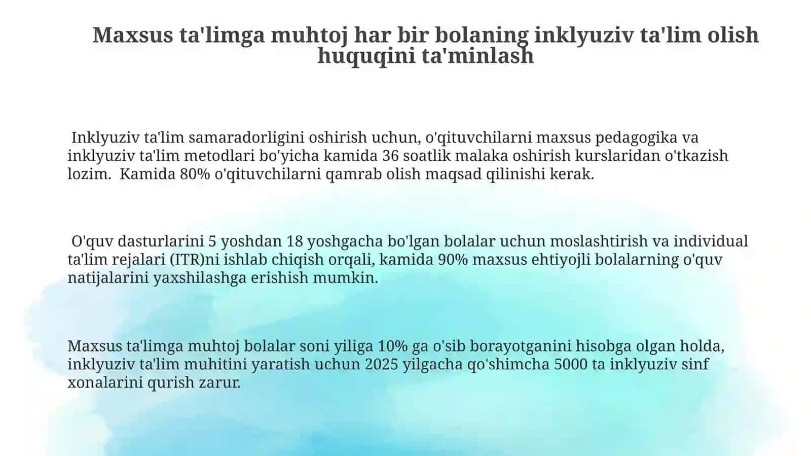 Inklyuziv Ta'lim Olish Strategiyasi 3
