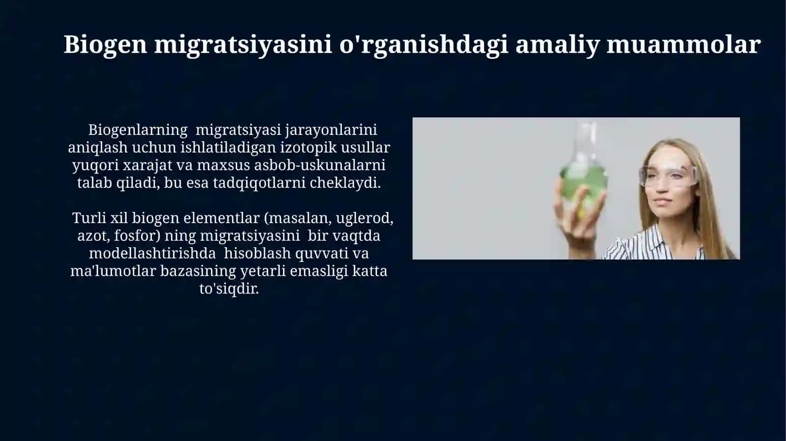 Atomlarning biogen migratsiyasi va biomassa bo'yicha masala va mashqlar tuzish hamdayechish 3