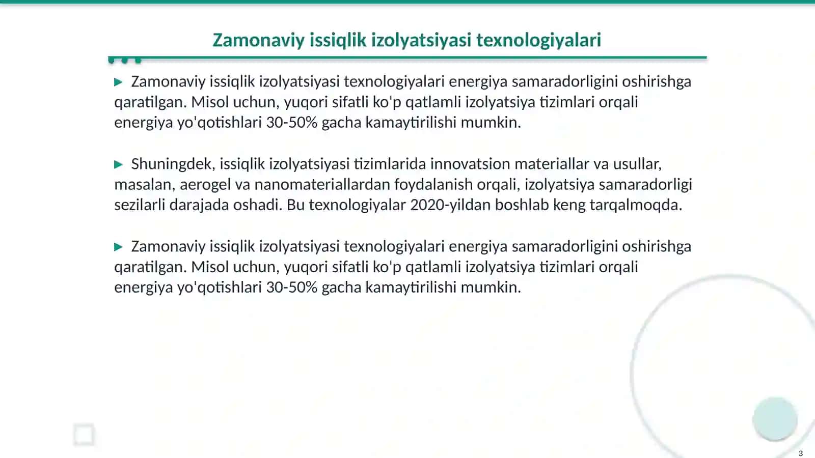 Zamonaviy tashqi issiqlik izolyatsiyasi tizimlari va fuqarolik binolarni energiya auditi 3