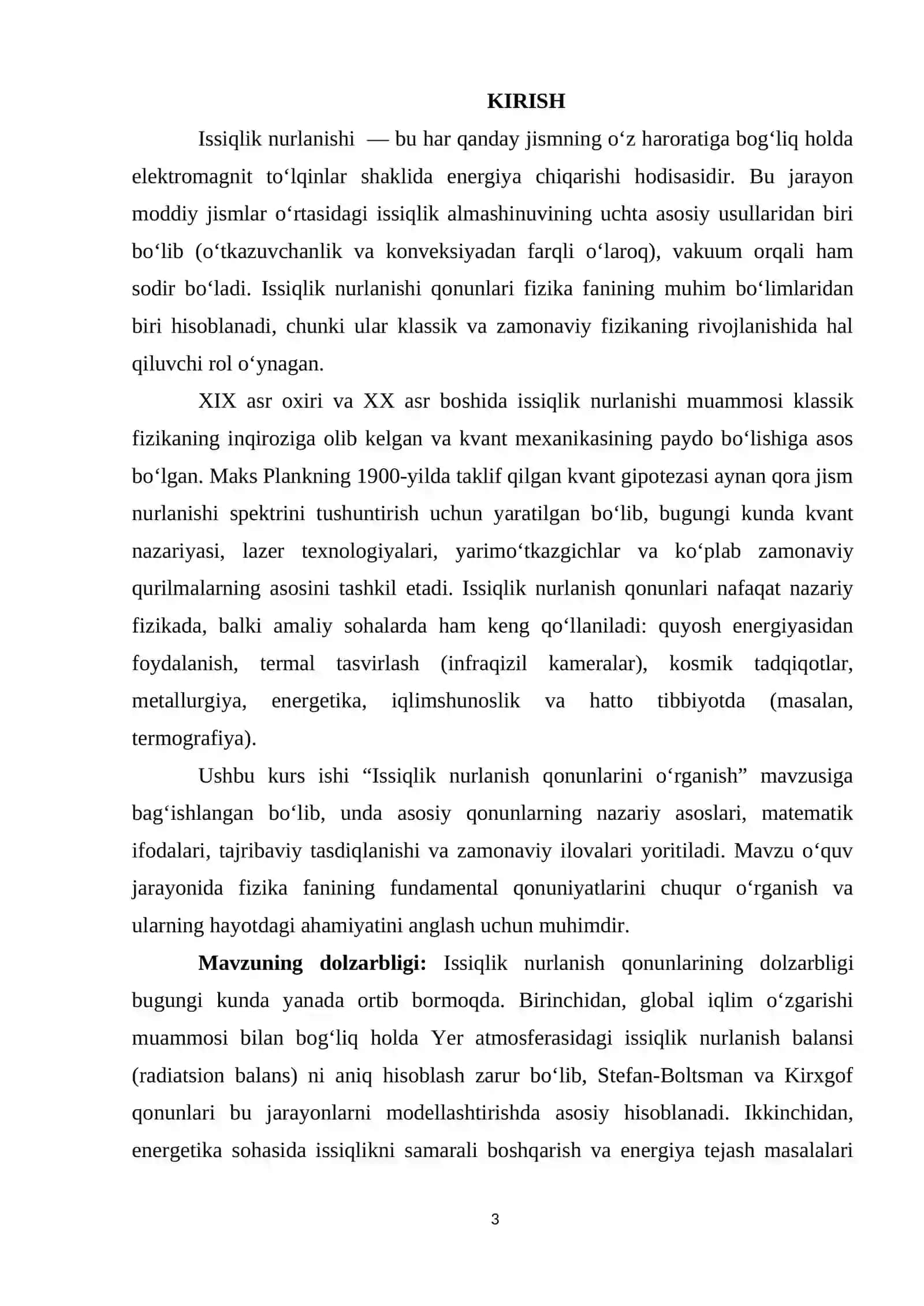 Issiqlik nurlanish qonunlari 3