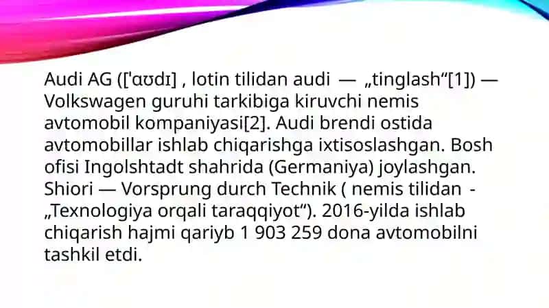 Audi kompaniyasi 3